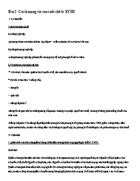 Câu hỏi ôn tập Lịch sử lớp 8